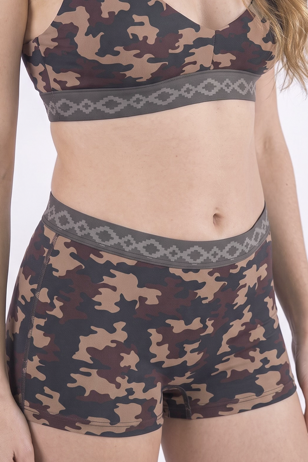 The Camo Corbina | La Matera x Shinesty Camoflauge Boyshort Underwear with Waistband - Shinesty