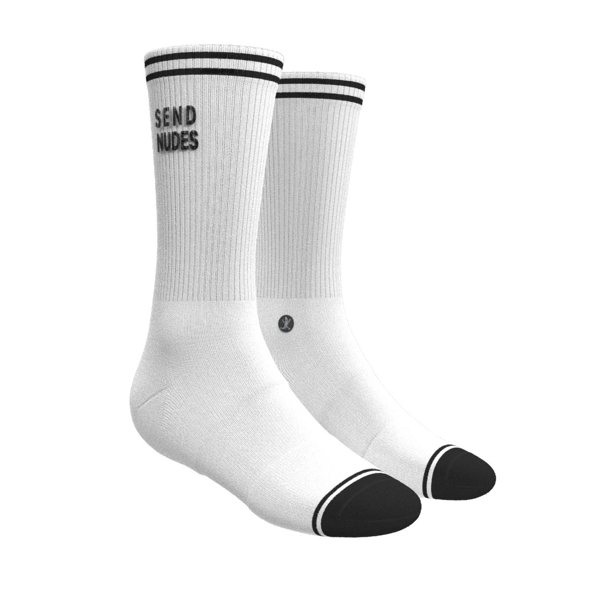 The Late Night Text | Send Nudes Heel Hammock™ Crew Socks - Shinesty