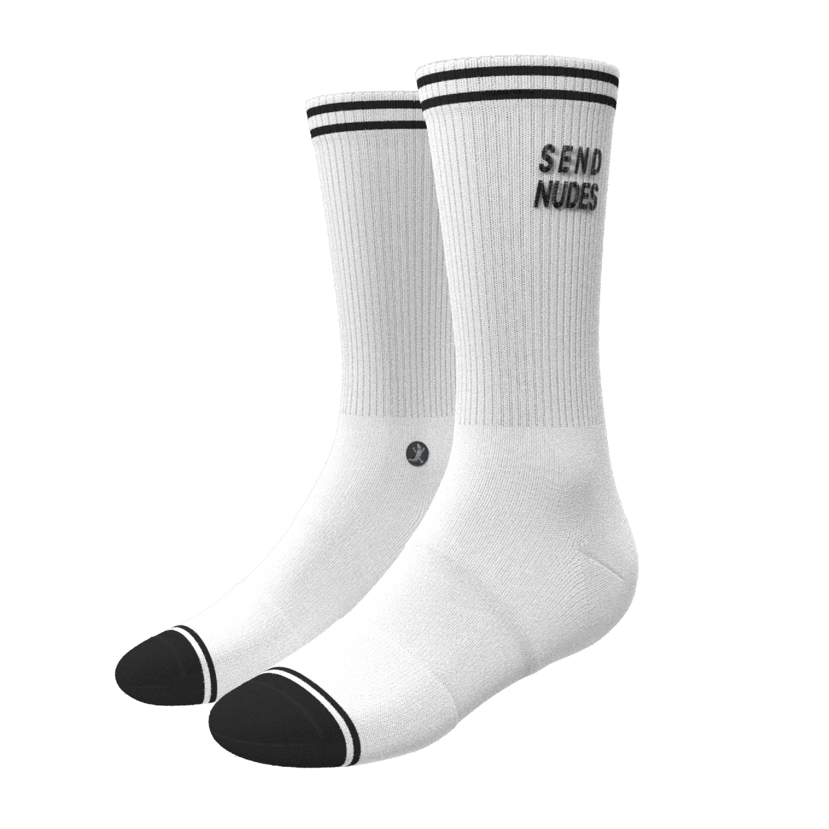 The Late Night Text | Send Nudes Heel Hammock™ Crew Socks - Shinesty