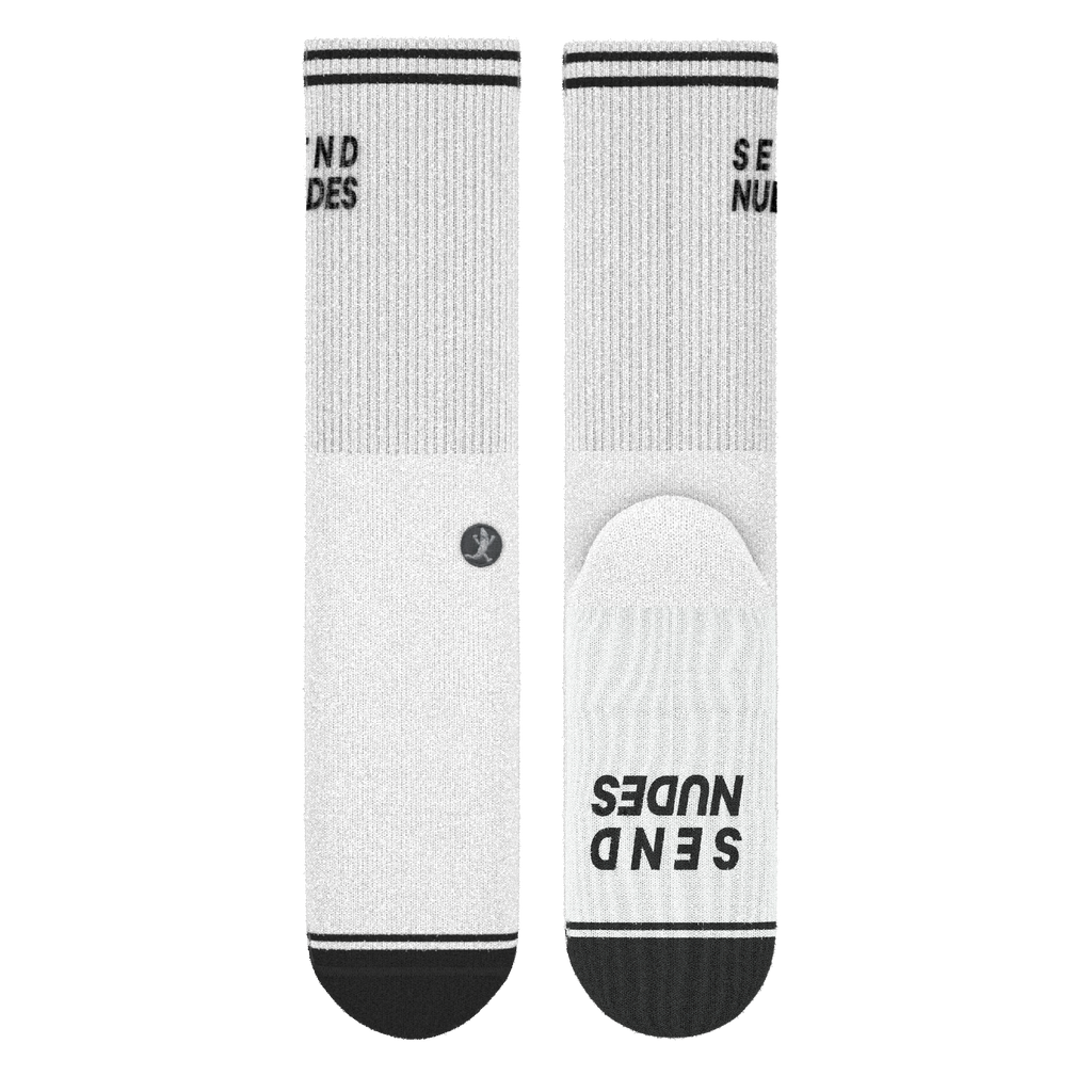 The Late Night Text | Send Nudes Heel Hammock™ Crew Socks - Shinesty