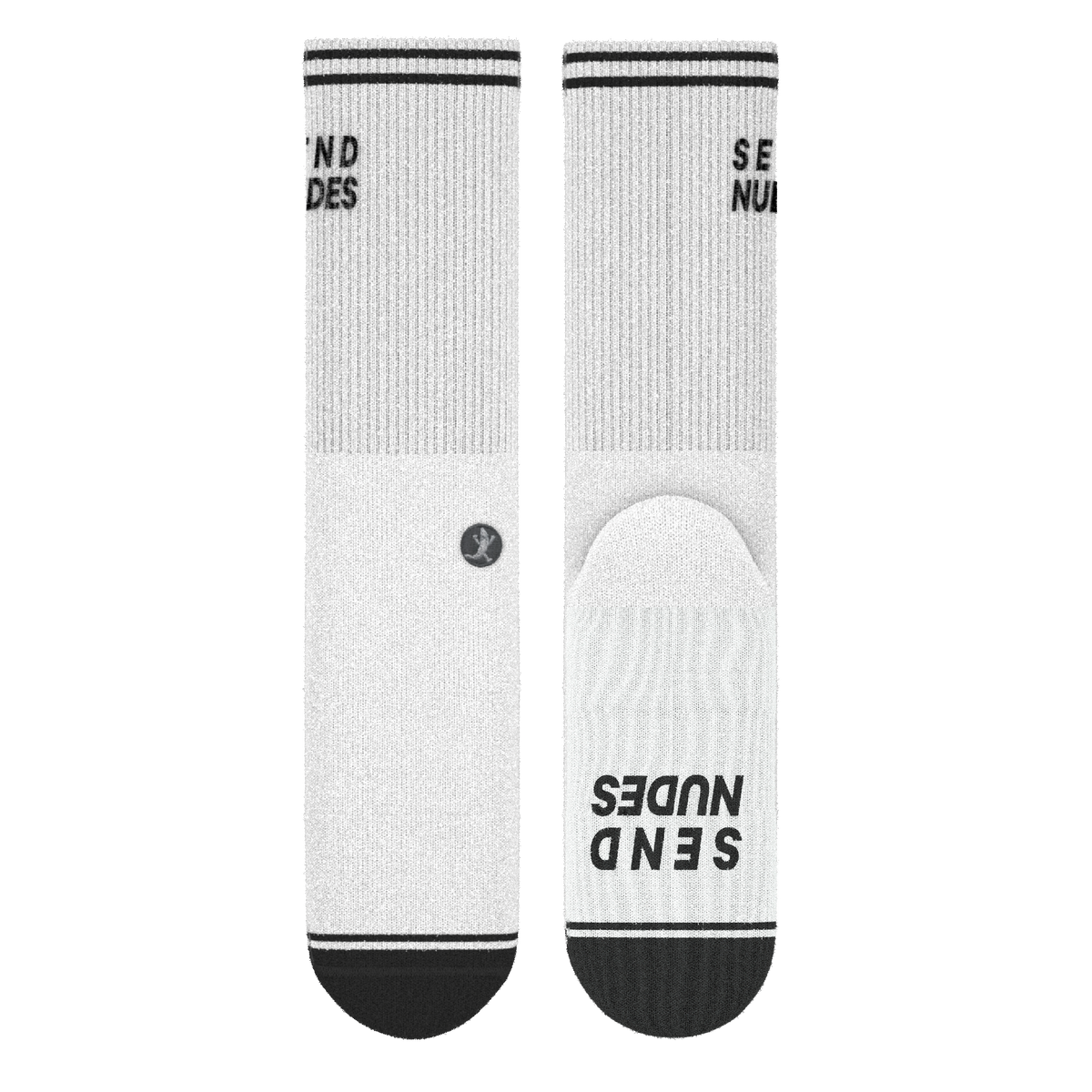 The Late Night Text | Send Nudes Heel Hammock™ Crew Socks - Shinesty