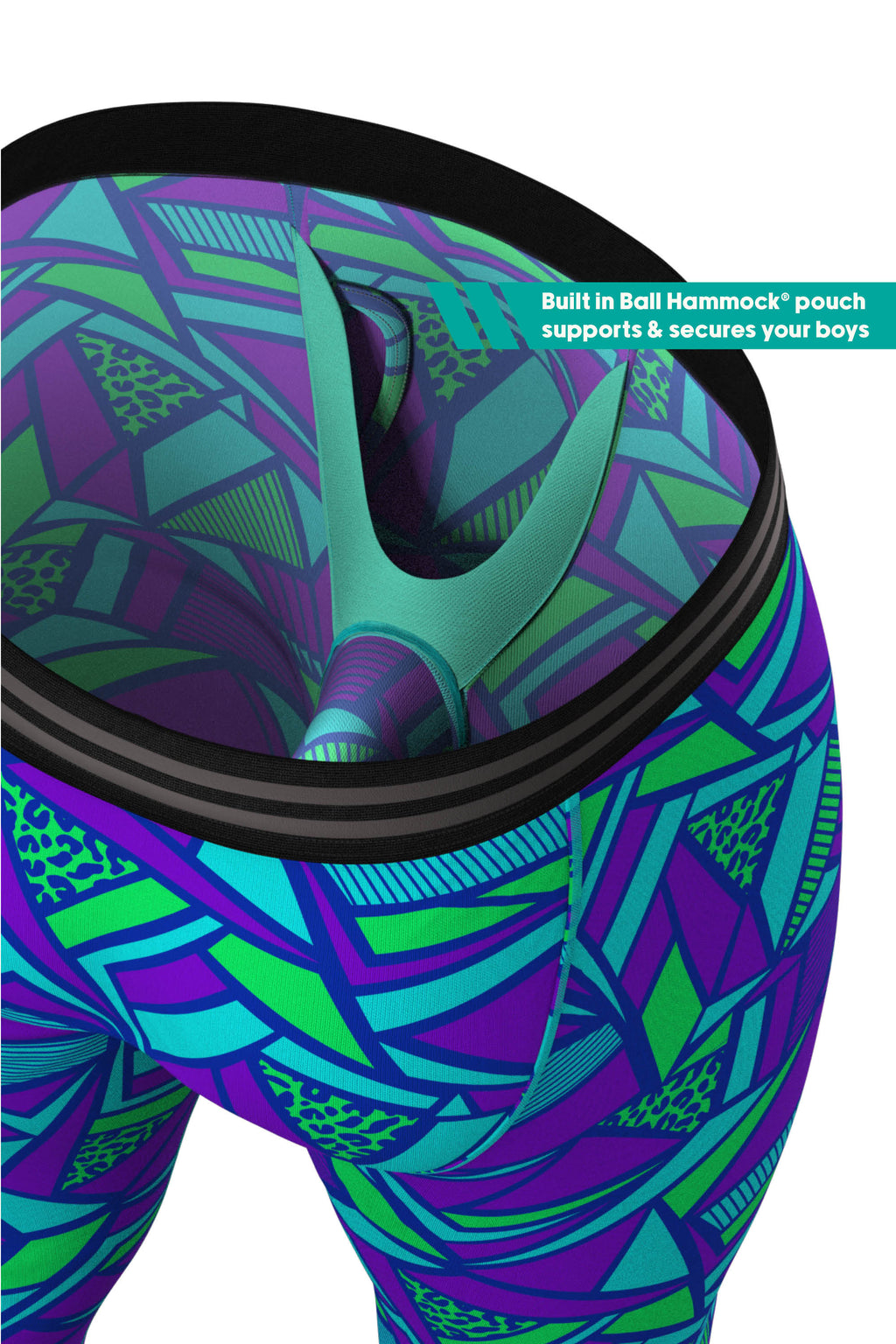 The Le Tootski | Neon Rave Ball Hammock® Long Johns - Shinesty