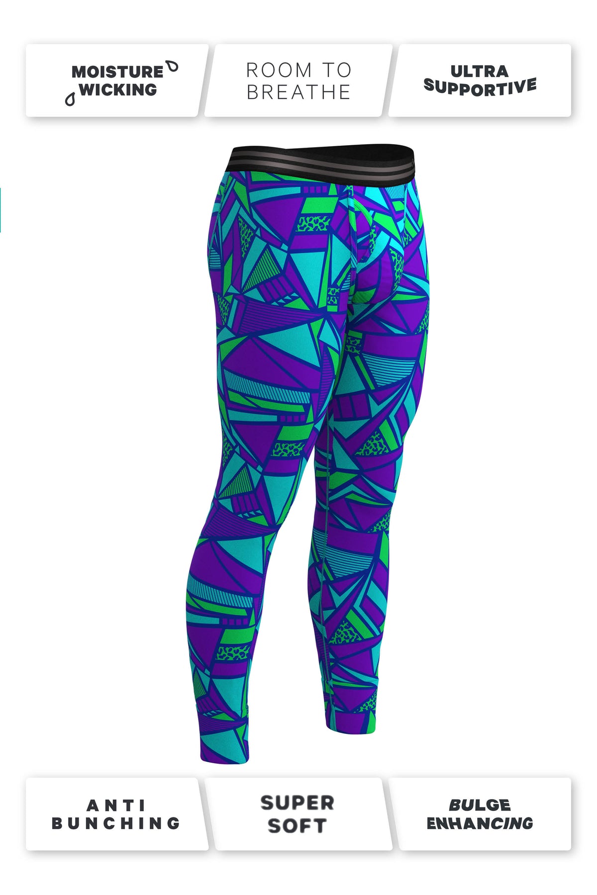 The Le Tootski | Neon Rave Ball Hammock® Long Johns - Shinesty