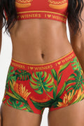 The Wiener In Paradise | Shinesty X Wienerschnitzel Tropical Boyshort Underwear with Waistband - Shinesty