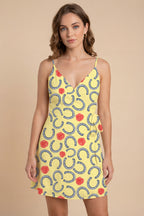 The Derby Delight | Horseshoe Strappy Dress - Shinesty