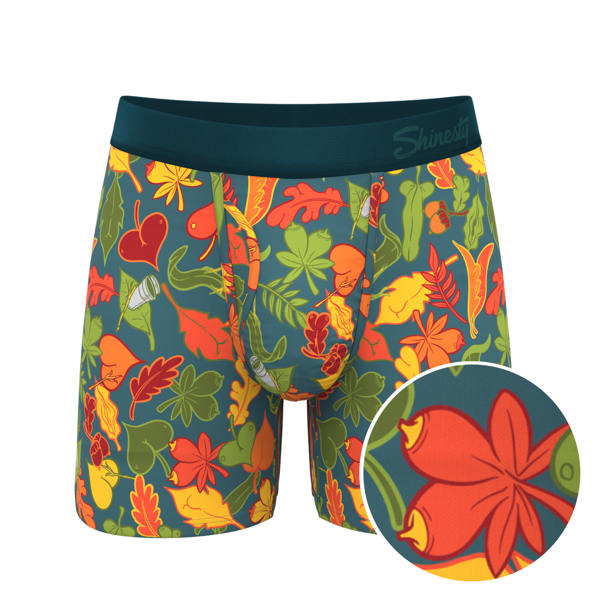 The Leaf Peeps | Naughty Leaves Ball Hammock® Pouch Underwear With Fly - Shinesty