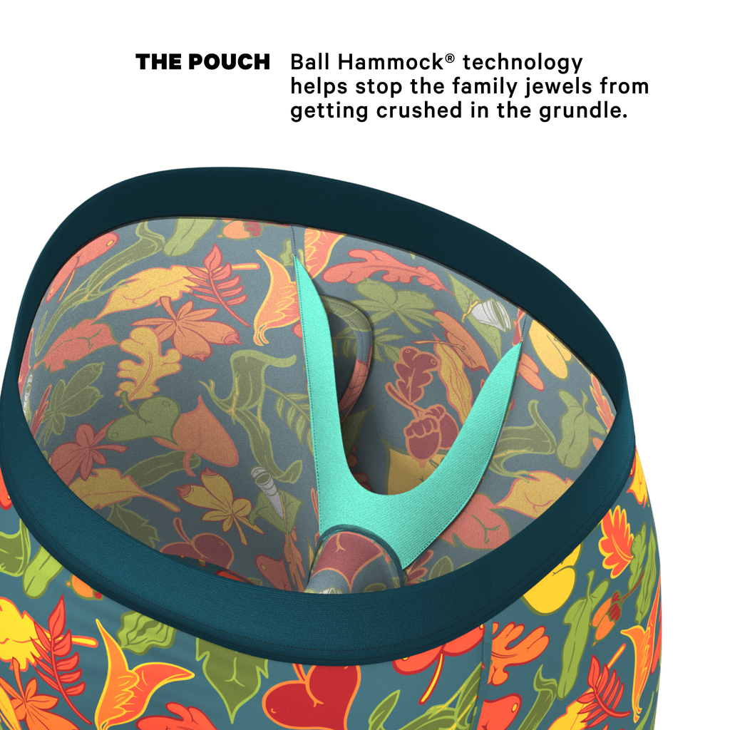 The Leaf Peeps | Naughty Leaves Ball Hammock® Boxer - Long Leg - Shinesty