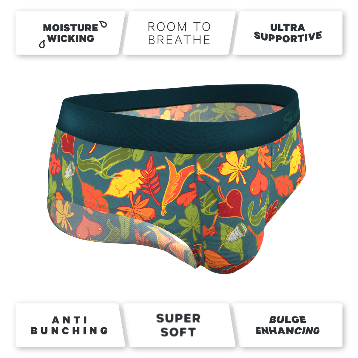 The Leaf Peeps | Naughty Leaves Ball Hammock® Pouch Underwear Briefs - Shinesty