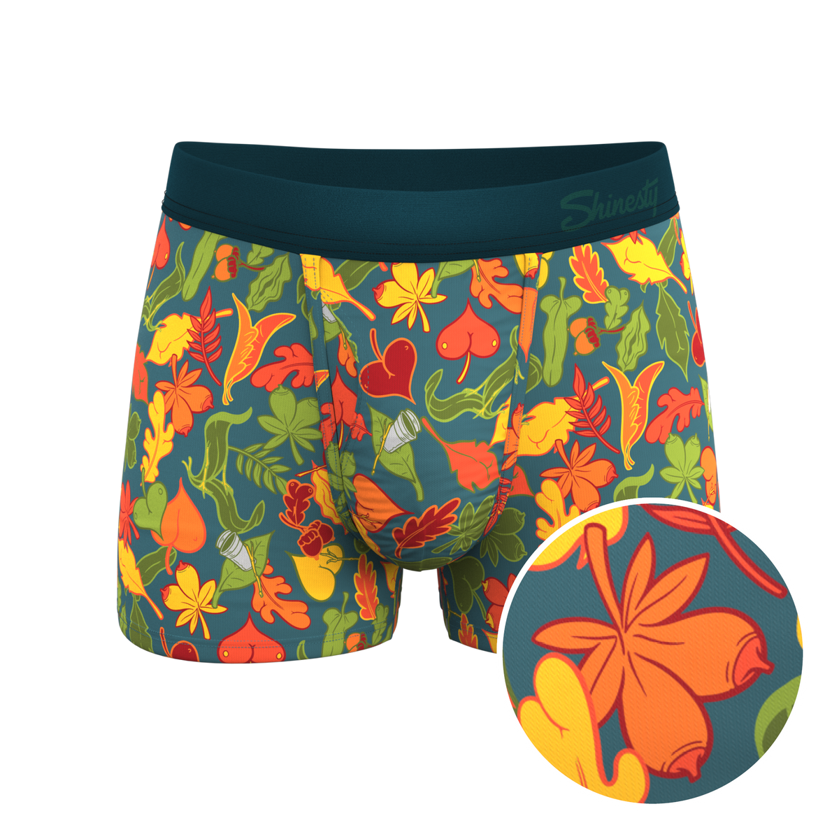 The Leaf Peeps | Naughty Leaves Ball Hammock® Pouch Trunks Underwear - Shinesty