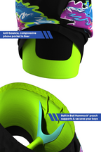 The Leg Day | Black Retro and Neon Ball Hammock® 9 Inch Athletic Shorts - Shinesty