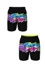The Leg Day | Black Retro and Neon Ball Hammock® 9 Inch Athletic Shorts - Shinesty