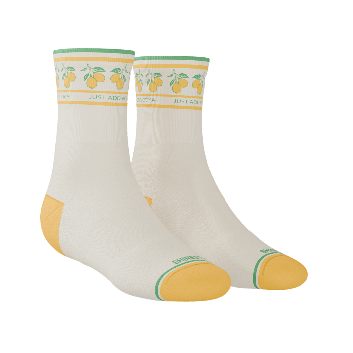 The Lemon Zest | Limoncello Heel Hammock™ Quarter Crew Socks - Shinesty