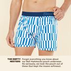 The Hamptons | Blue Mosaic Stripe Boxers - Shinesty