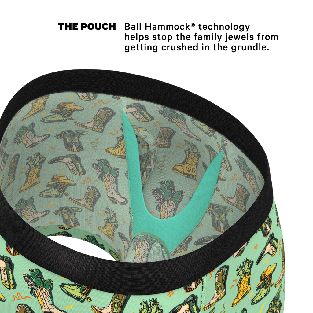 The Line Dance | Cowboy Boots Ball Hammock® Pouch Underwear With Fly - Shinesty