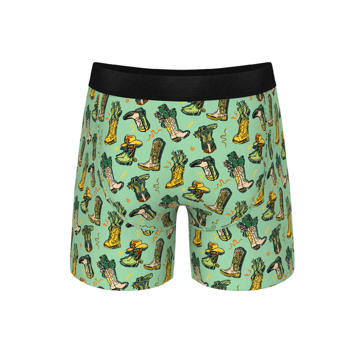 The Line Dance | Cowboy Boots Ball Hammock® Pouch Underwear With Fly - Shinesty