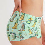 The Line Dance | Cowboy Boots Modal Boyshort Underwear - Shinesty