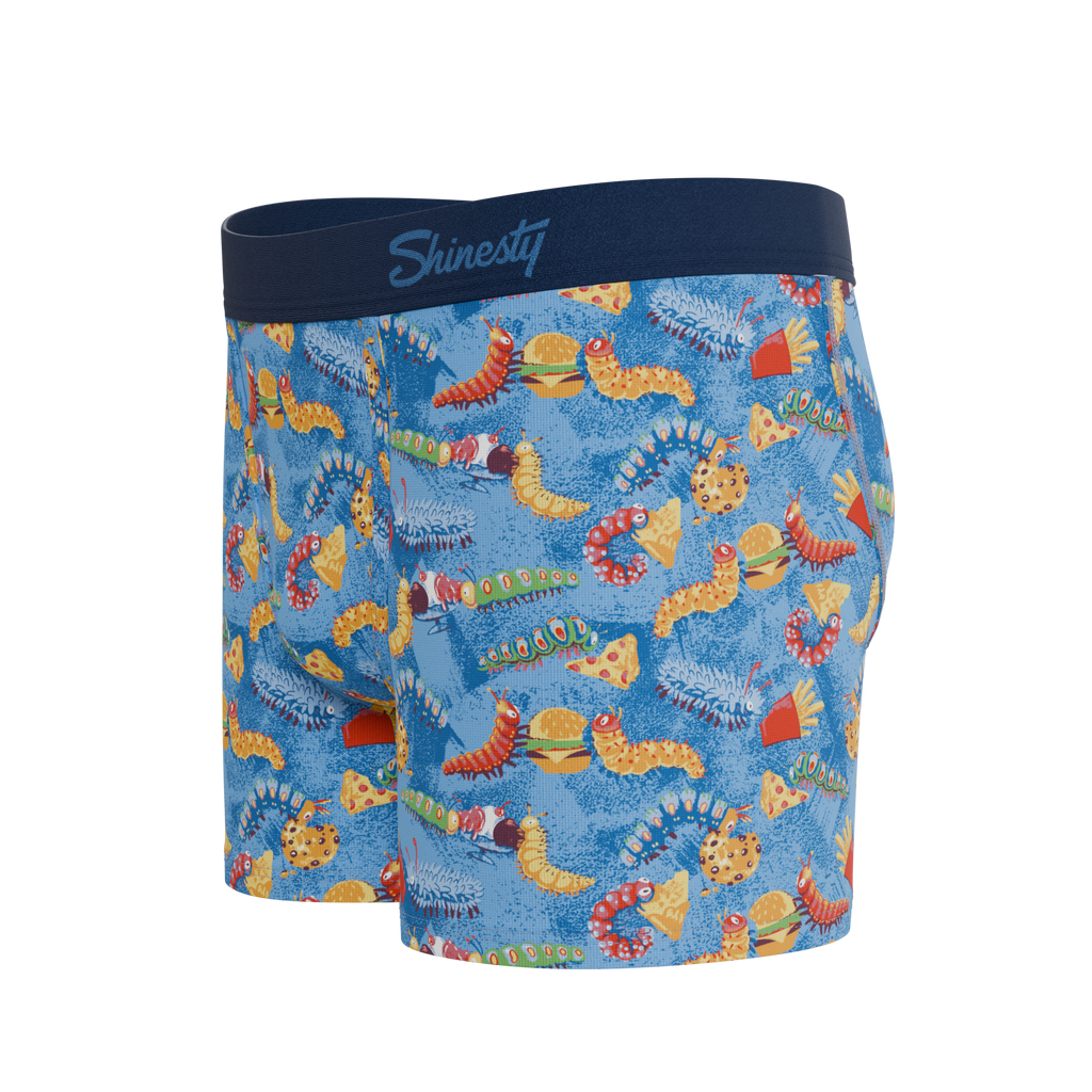 The Little Nibbles | Junk Food Caterpillars Youth Boxer Briefs - Shinesty
