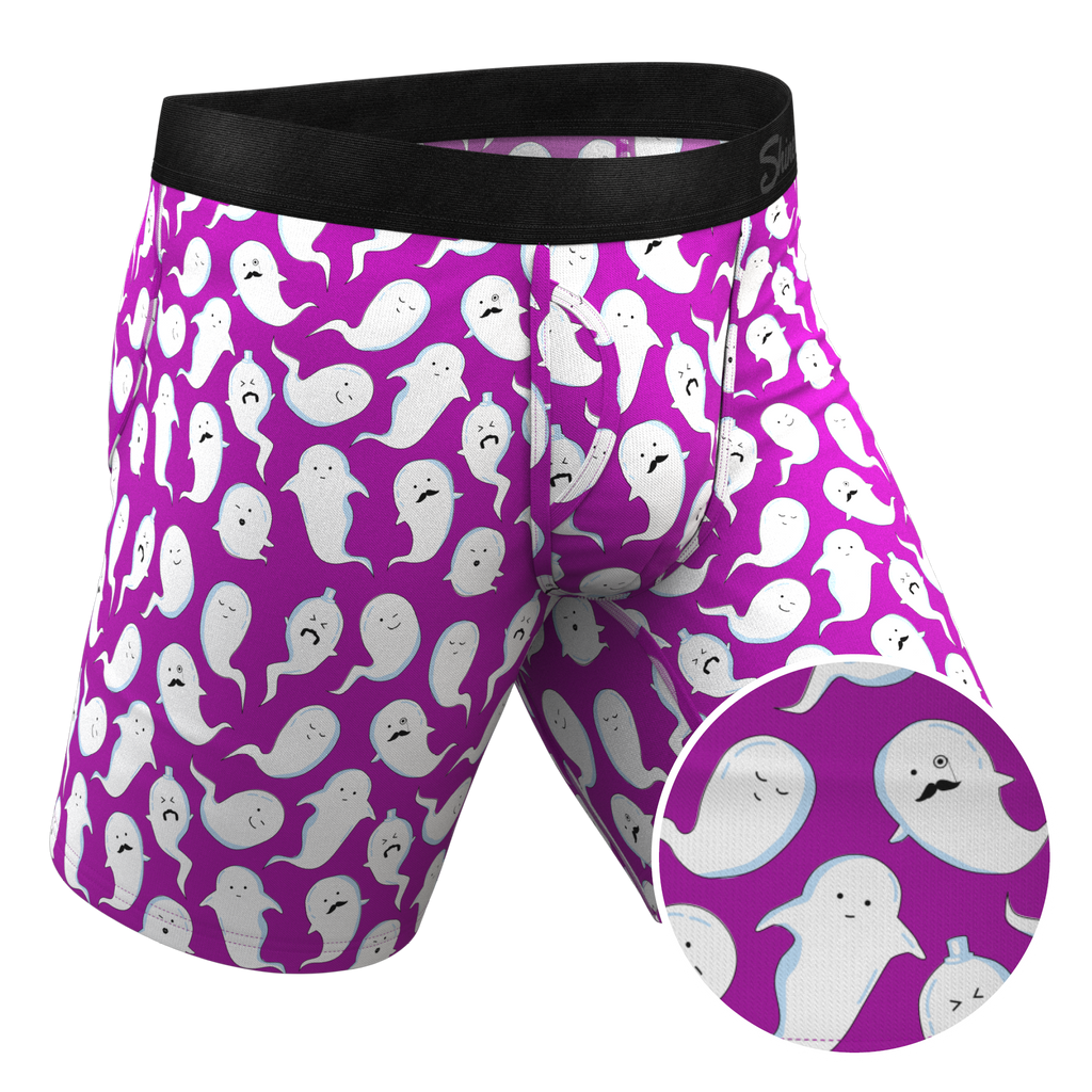 The Little Swimmers | Ghost Print Ball Hammock® Boxer - Long Leg - Shinesty