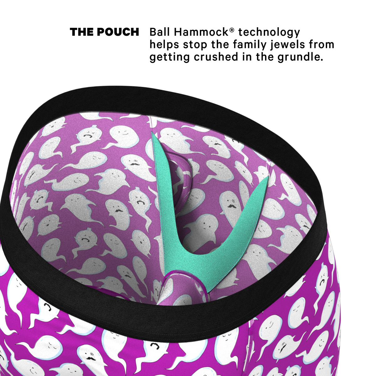 The Little Swimmers | Ghost Print Ball Hammock® Boxer - Long Leg - Shinesty