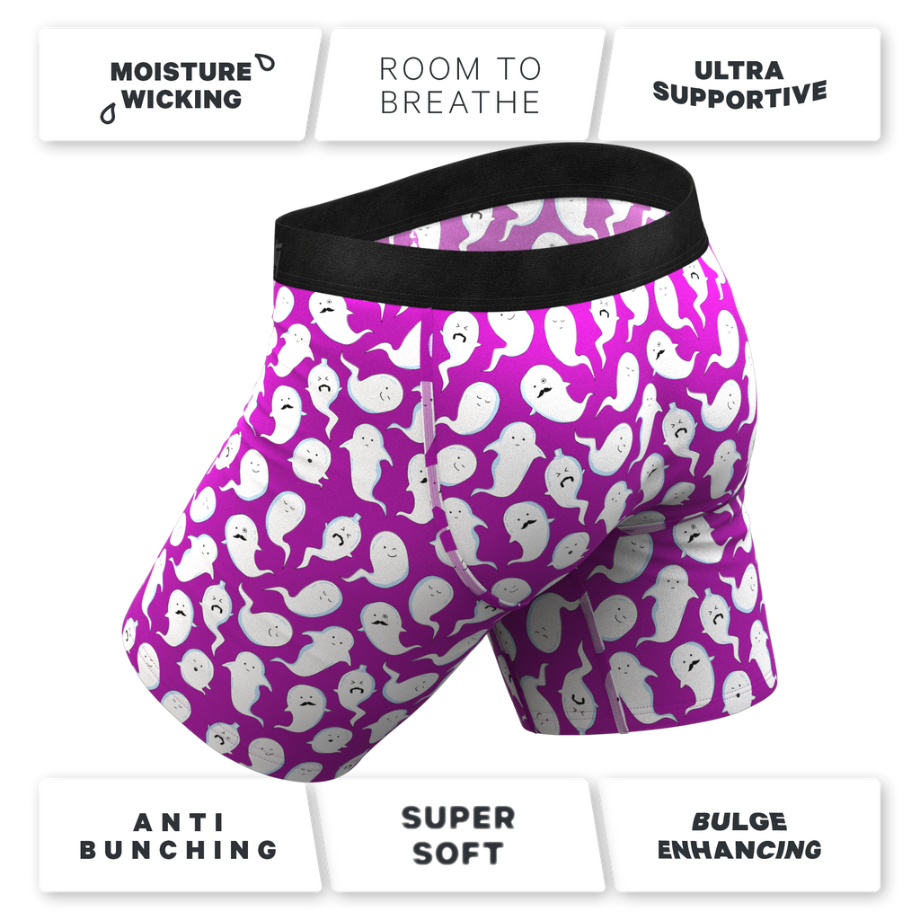 The Little Swimmers | Ghost Print Ball Hammock® Boxer - Long Leg - Shinesty