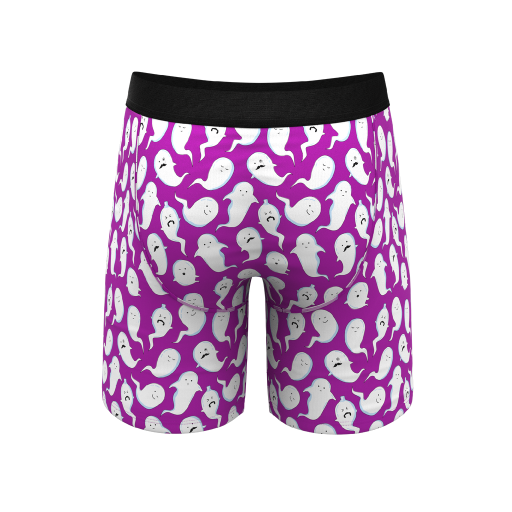 The Little Swimmers | Ghost Print Ball Hammock® Boxer - Long Leg - Shinesty