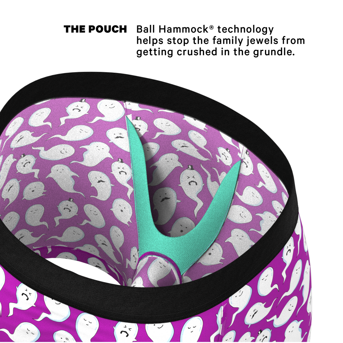 The Little Swimmers | Ghost Print Ball Hammock® Pouch Underwear - Shinesty