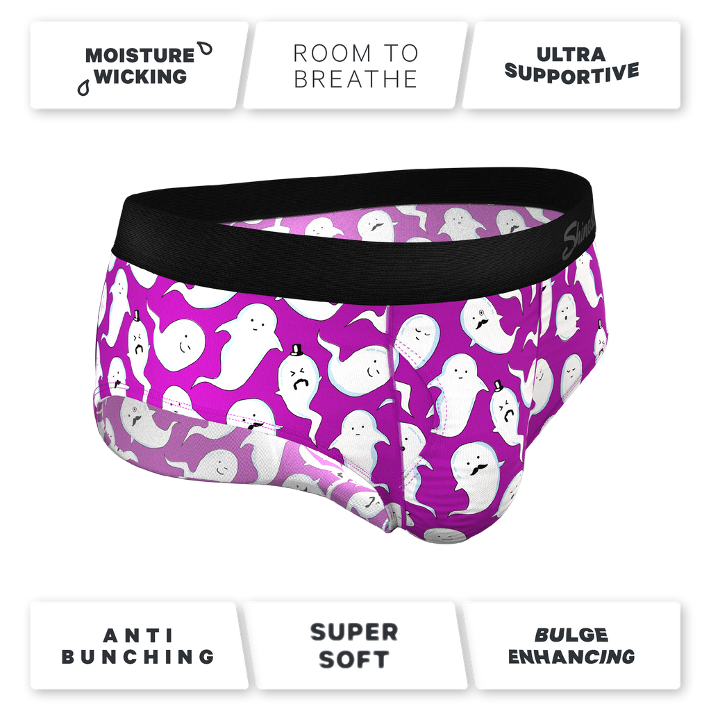 The Little Swimmers | Ghost Print Ball Hammock® Pouch Underwear Briefs - Shinesty