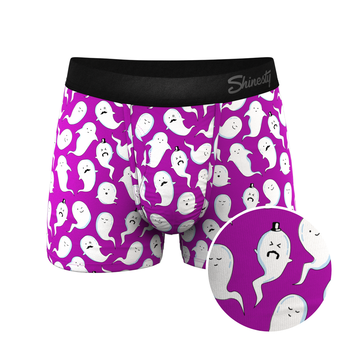 The Little Swimmers | Ghost Print Ball Hammock® Pouch Trunks Underwear - Shinesty