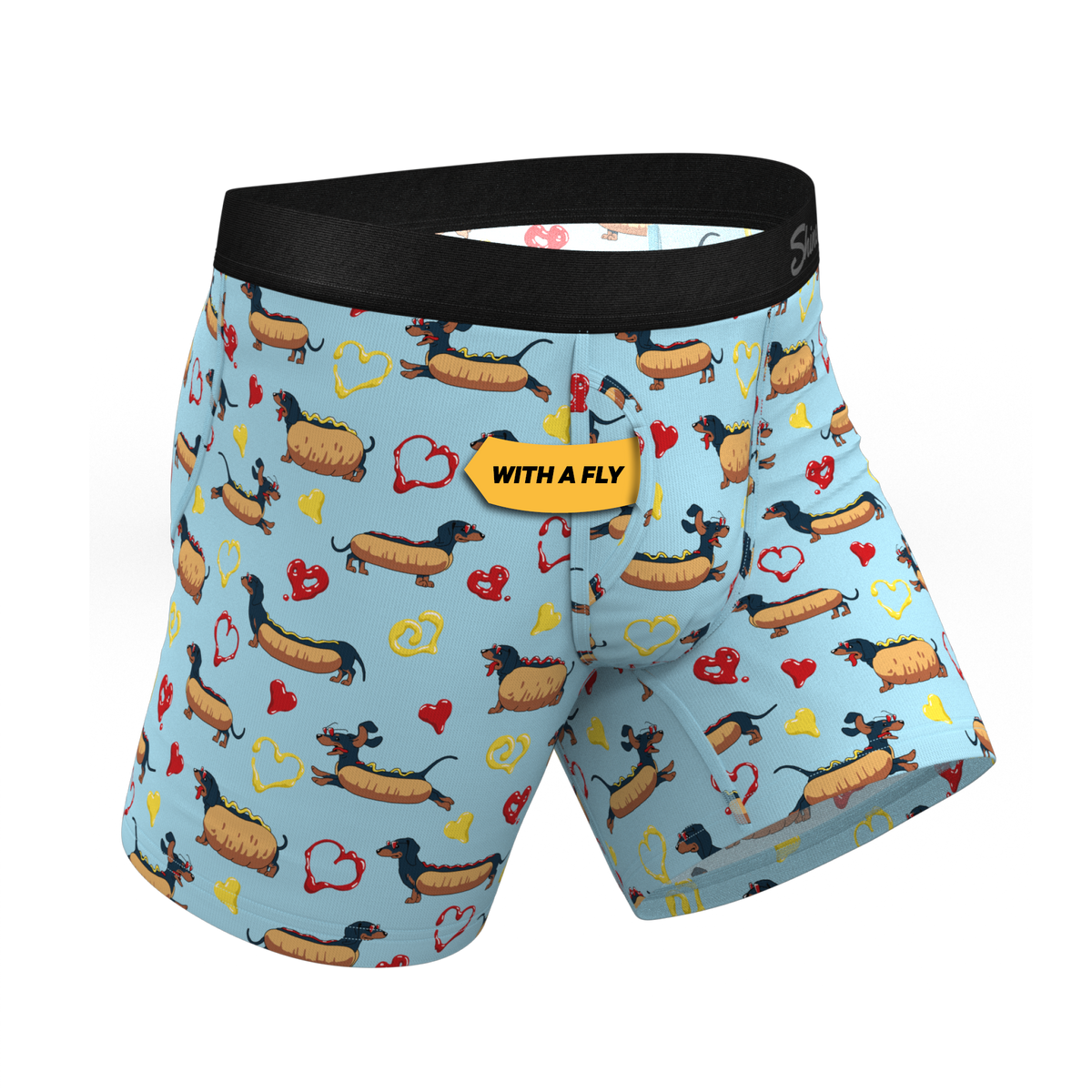 The Lovely Wiener | Wiener Dogs Ball Hammock® Pouch Underwear With Fly - Shinesty