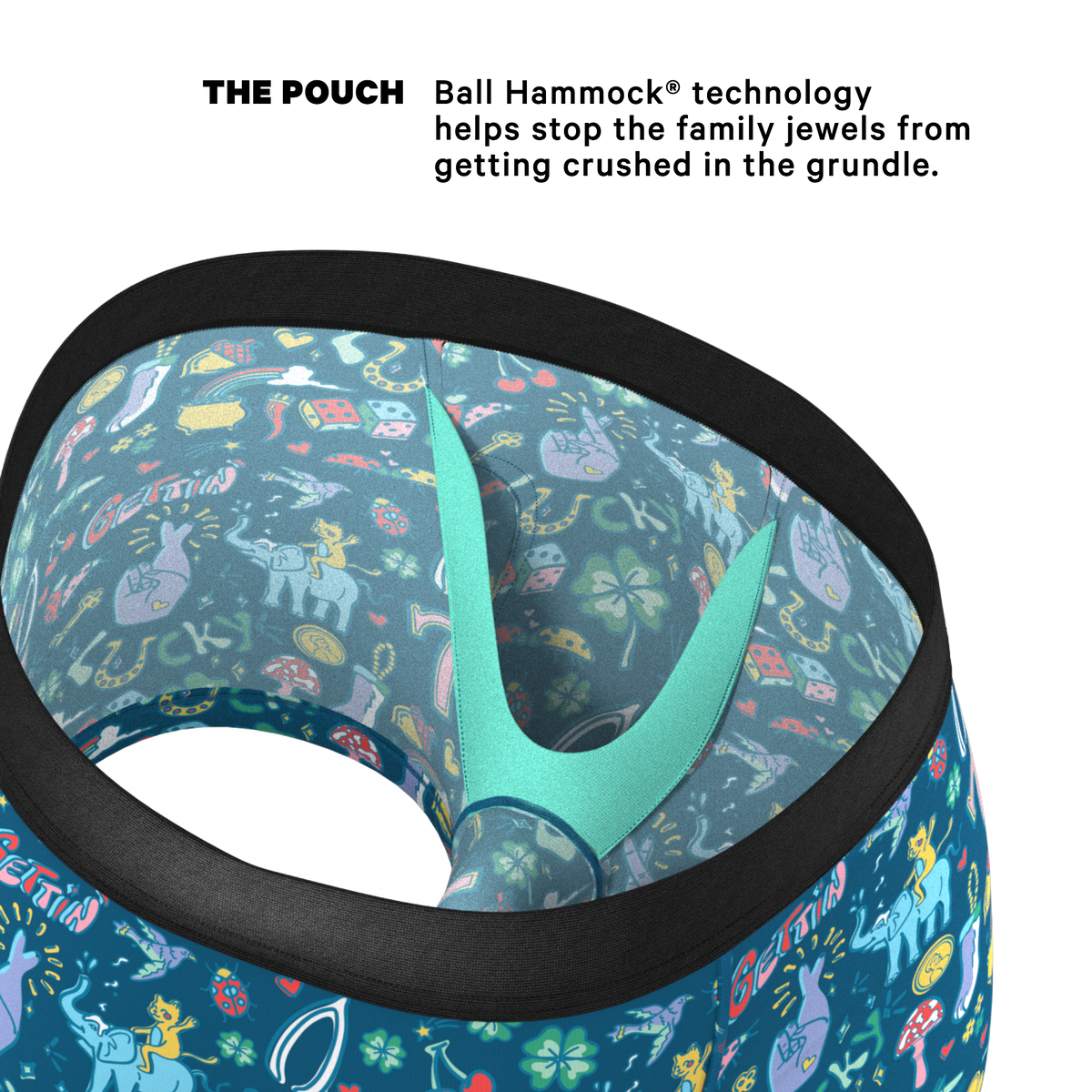 The Lucky Duck | Lucky Symbols Ball Hammock® Pouch Trunks Underwear - Shinesty