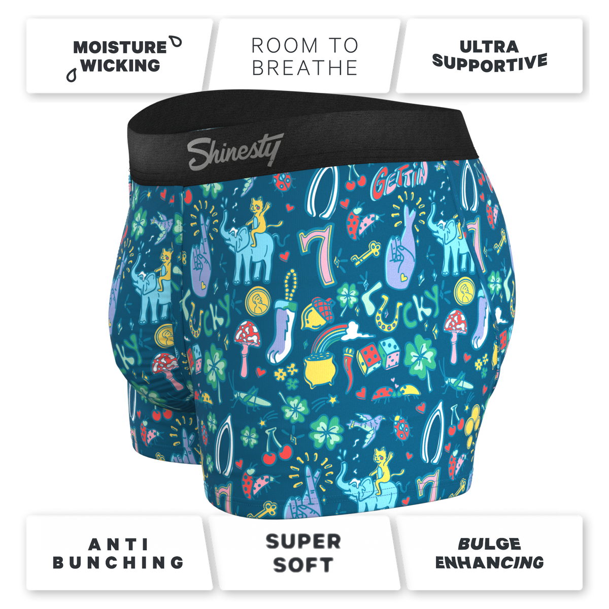 The Lucky Duck | Lucky Symbols Ball Hammock® Pouch Trunks Underwear - Shinesty