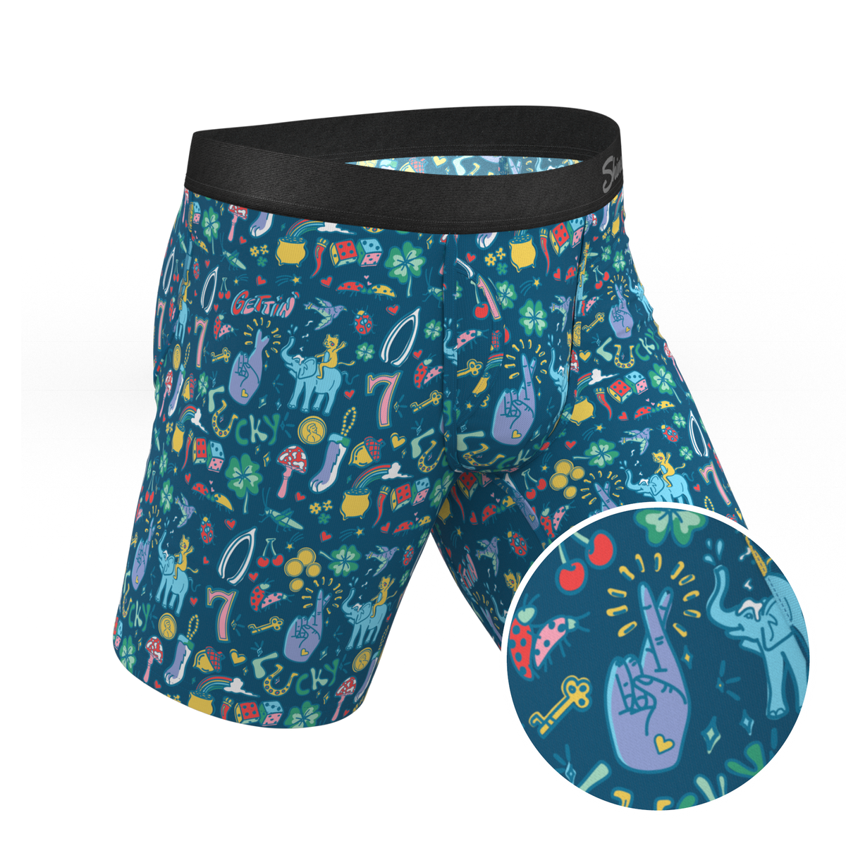The Lucky Duck | Lucky Symbols Ball Hammock® Boxer - Long Leg - Shinesty