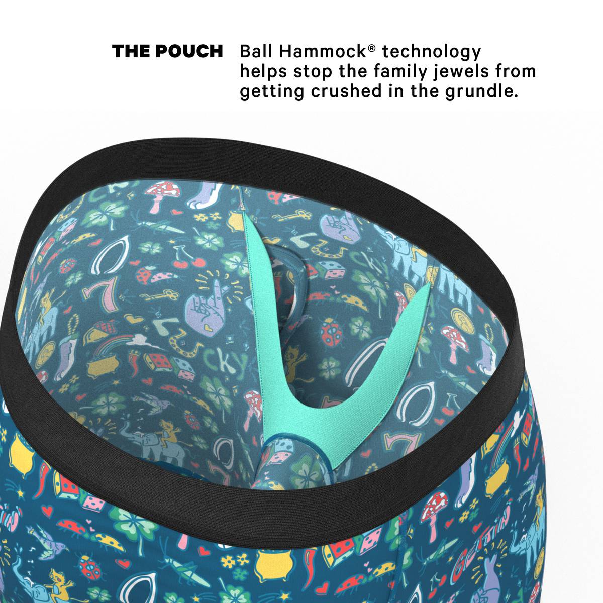 The Lucky Duck | Lucky Symbols Ball Hammock® Boxer - Long Leg - Shinesty
