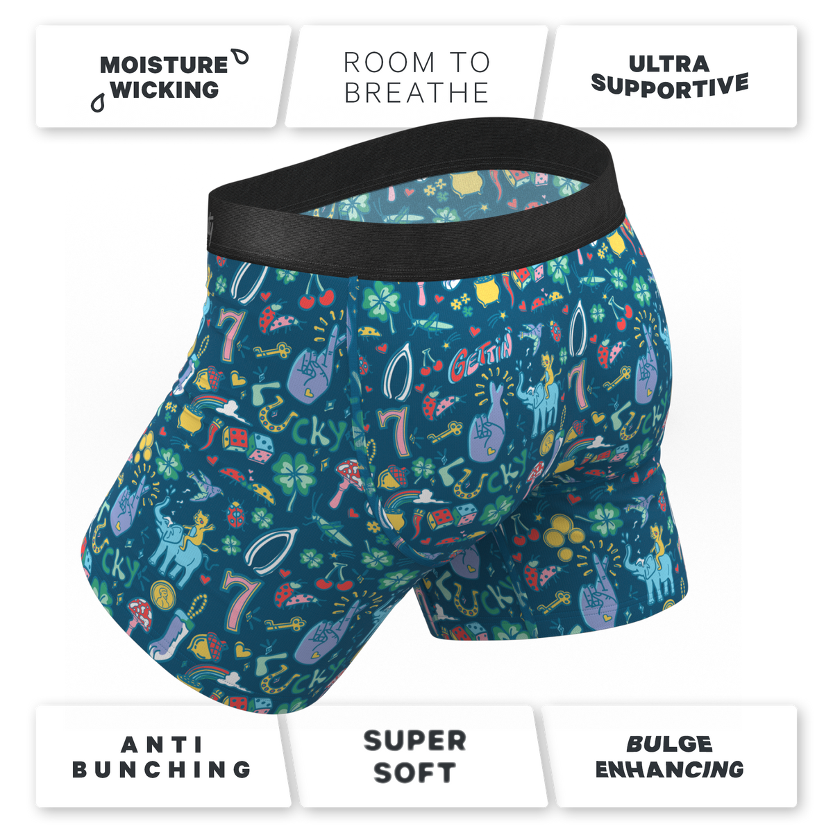 The Lucky Duck | Lucky Symbols Ball Hammock® Pouch Underwear - Shinesty