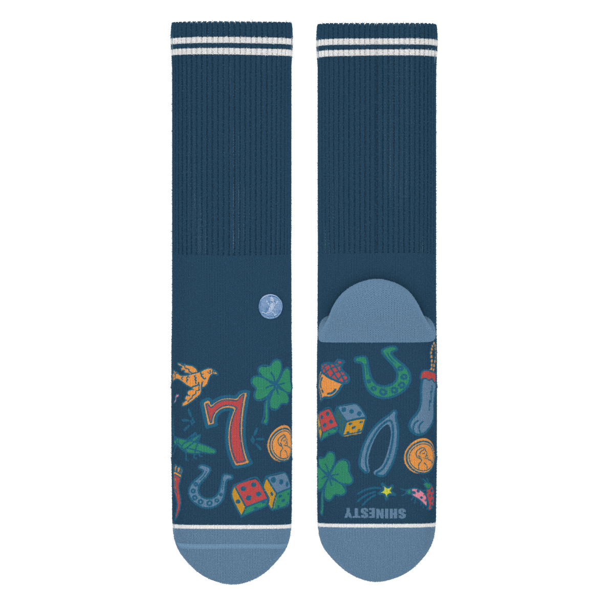 The Lucky Duck | Lucky Symbols Heel Hammock™ Crew Socks - Shinesty