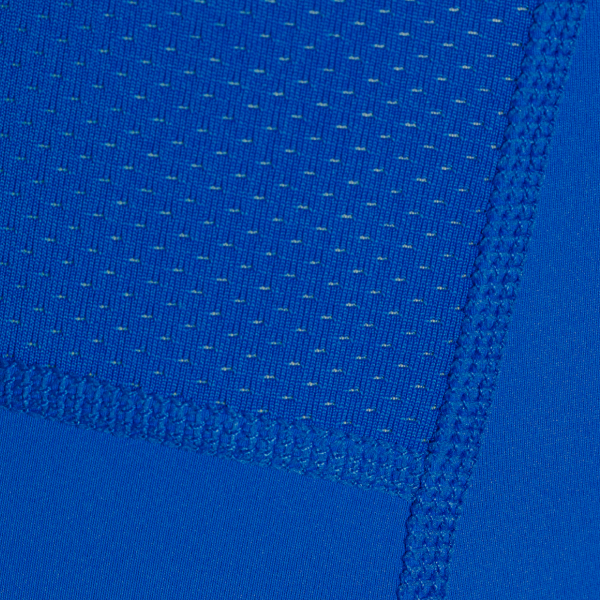 MicroMesh panel in royal blue with tiny perforations, stitched into Shinesty cooling underwear