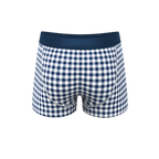 The Mad For Plaid | Navy Gingham Ball Hammock® Pouch Trunks Underwear - Shinesty