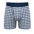 The Mad For Plaid | Navy Gingham Ball Hammock® Pouch Underwear With Fly - Shinesty