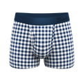 The Mad For Plaid | Navy Gingham Ball Hammock® Pouch Trunks Underwear - Shinesty