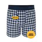 The Mad for Plaid | Navy Gingham Boxers - Shinesty