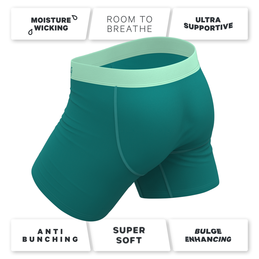 The Maldives | Teal Ball Hammock® Pouch Underwear With Fly - Shinesty