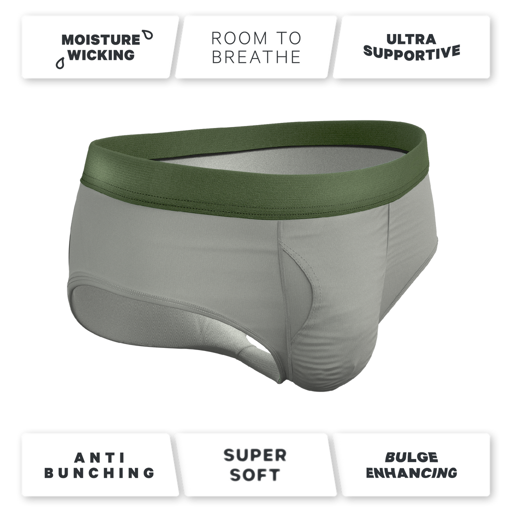 The Manzanilla | Olive Green Ball Hammock® Pouch Underwear Briefs - Shinesty