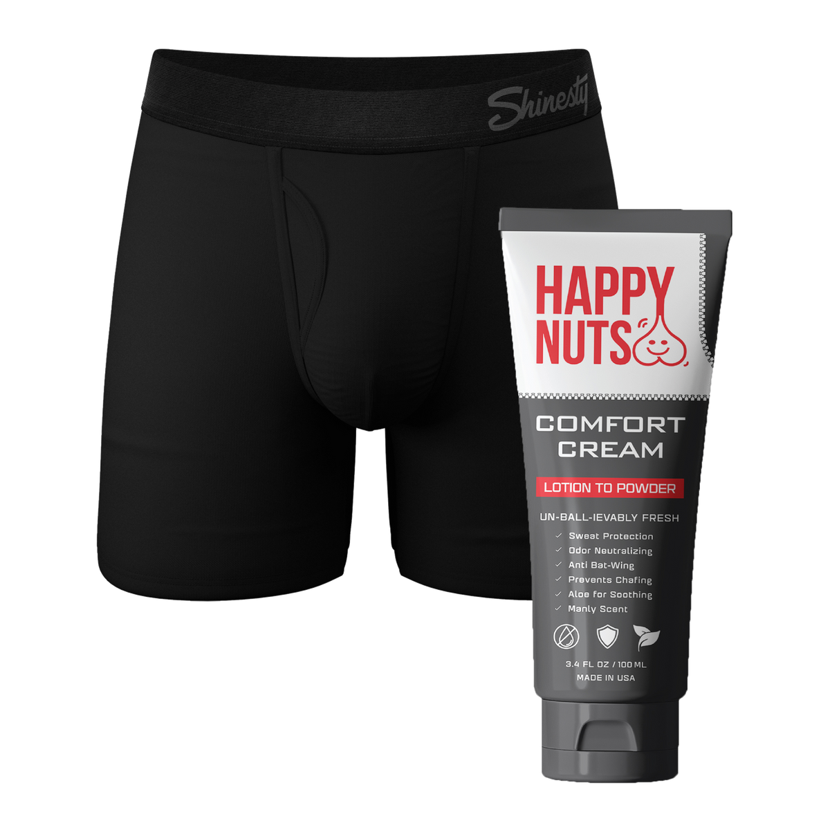 The Threat Level Midnight | Ball Cream And Ball Hammock® Pouch Underwear With Fly Pack - Shinesty
