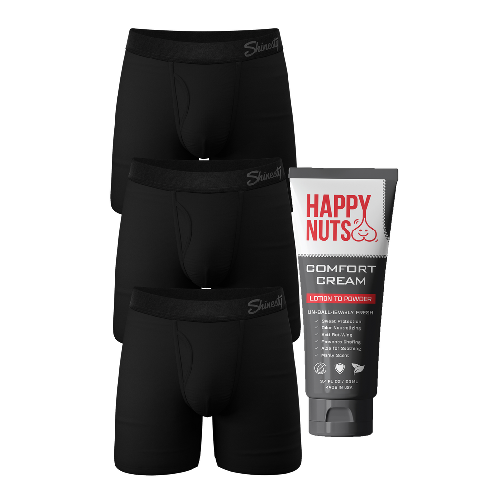 The Zero Shades of Grey | Ball Cream and Ball Hammock® Pouch Underwear With Fly 3 Pack - Shinesty