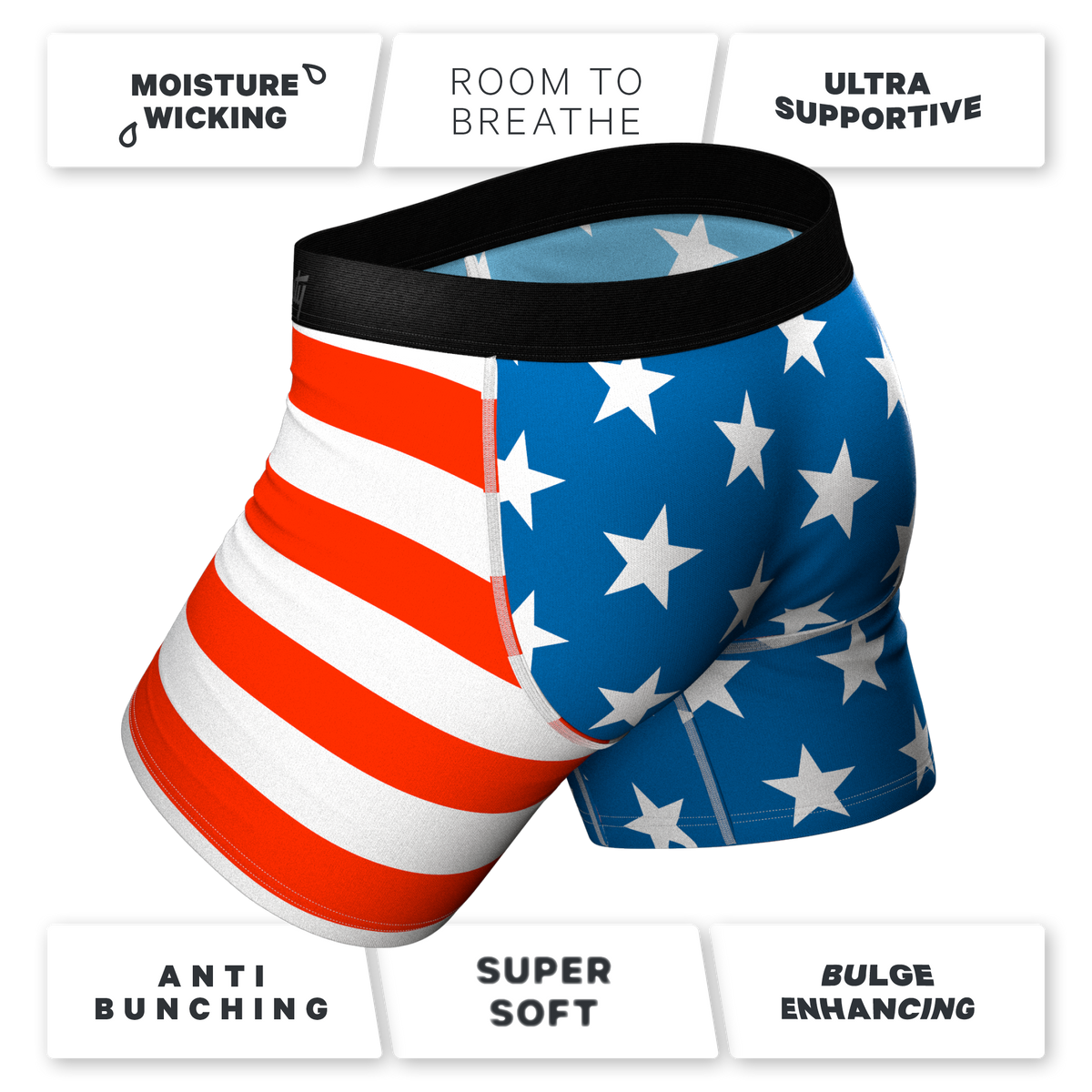 The Mascot | American Flag Ball Hammock® Pouch Underwear - Shinesty