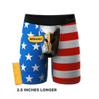 The Mascot | American Flag Ball Hammock® Boxer - Long Leg - Shinesty