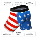 The Mascot | American Flag Ball Hammock® Boxer - Long Leg - Shinesty