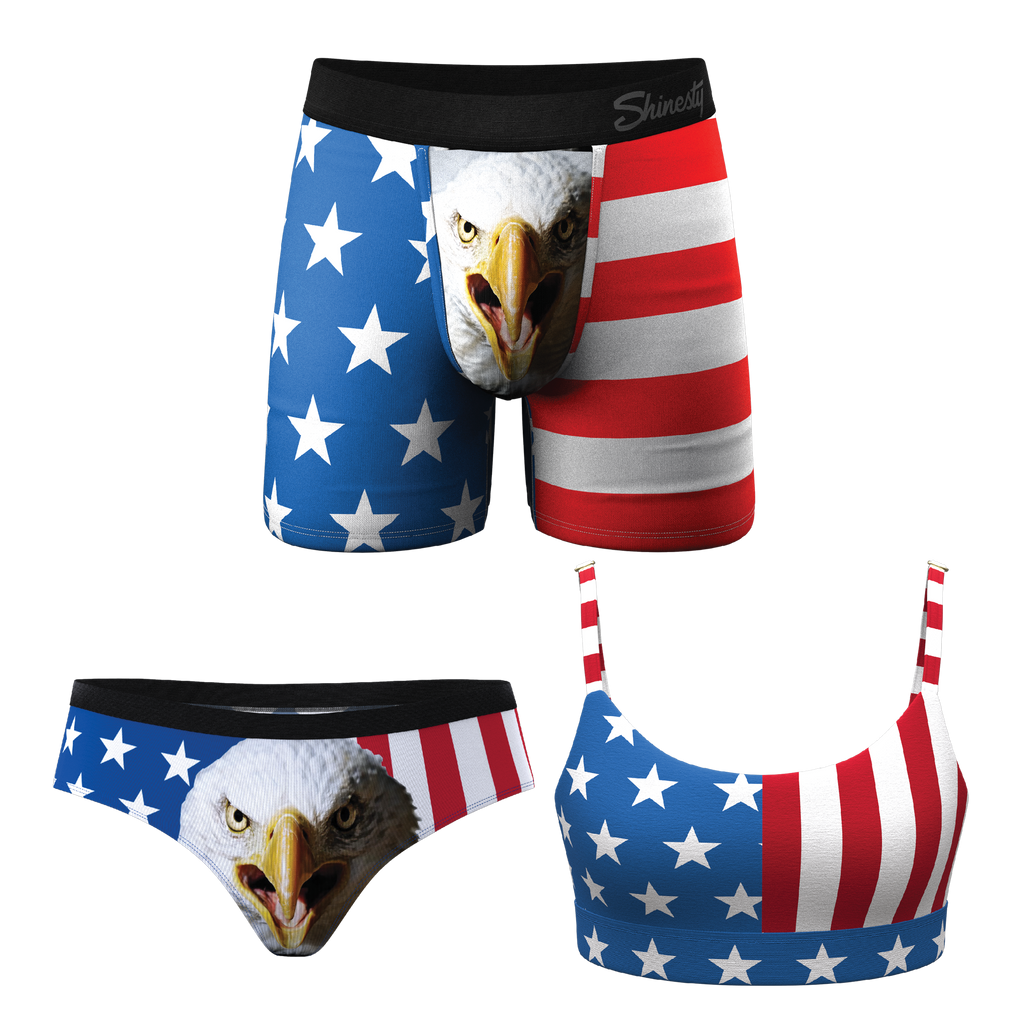Let Freedom Ring | The Mascot Cheeky Undies, Bralette and Ball Hammock® Boxer Pack - Shinesty