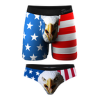 The Stars & Stripes | USA Ball Hammock® Boxer With Fly and Cheeky Pack - Shinesty