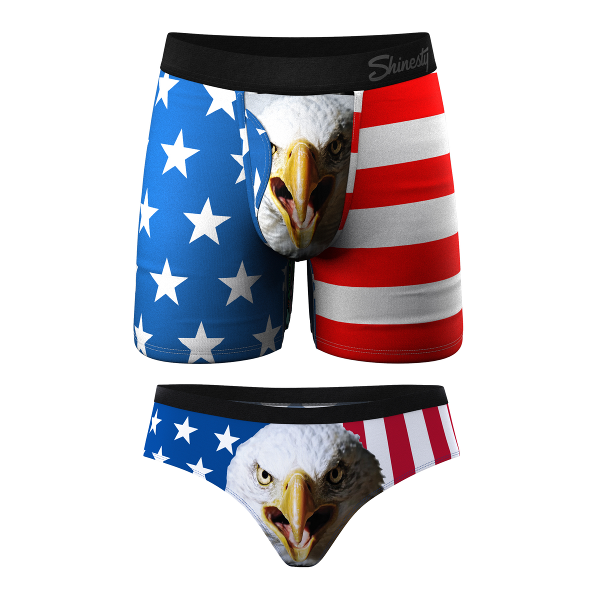 The Stars & Stripes | USA Ball Hammock® Boxer With Fly and Cheeky Pack - Shinesty